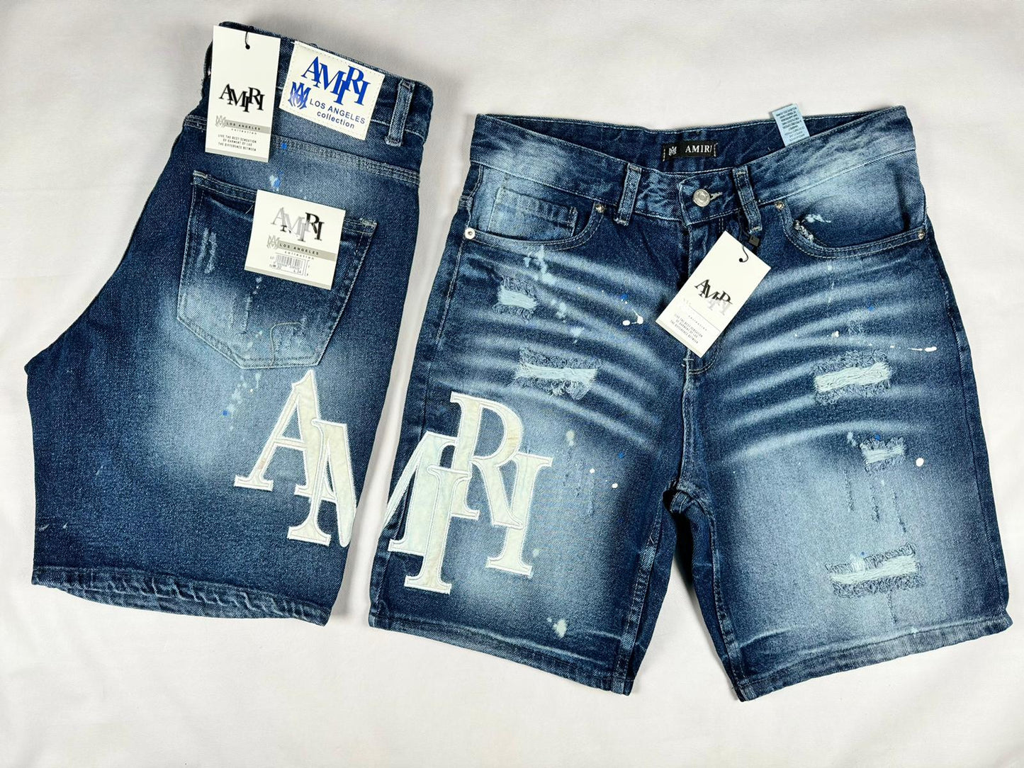Pantalones Cortos Amiri Azul Blanco