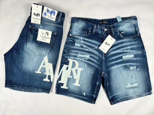 Pantalones Cortos Amiri Azul Blanco