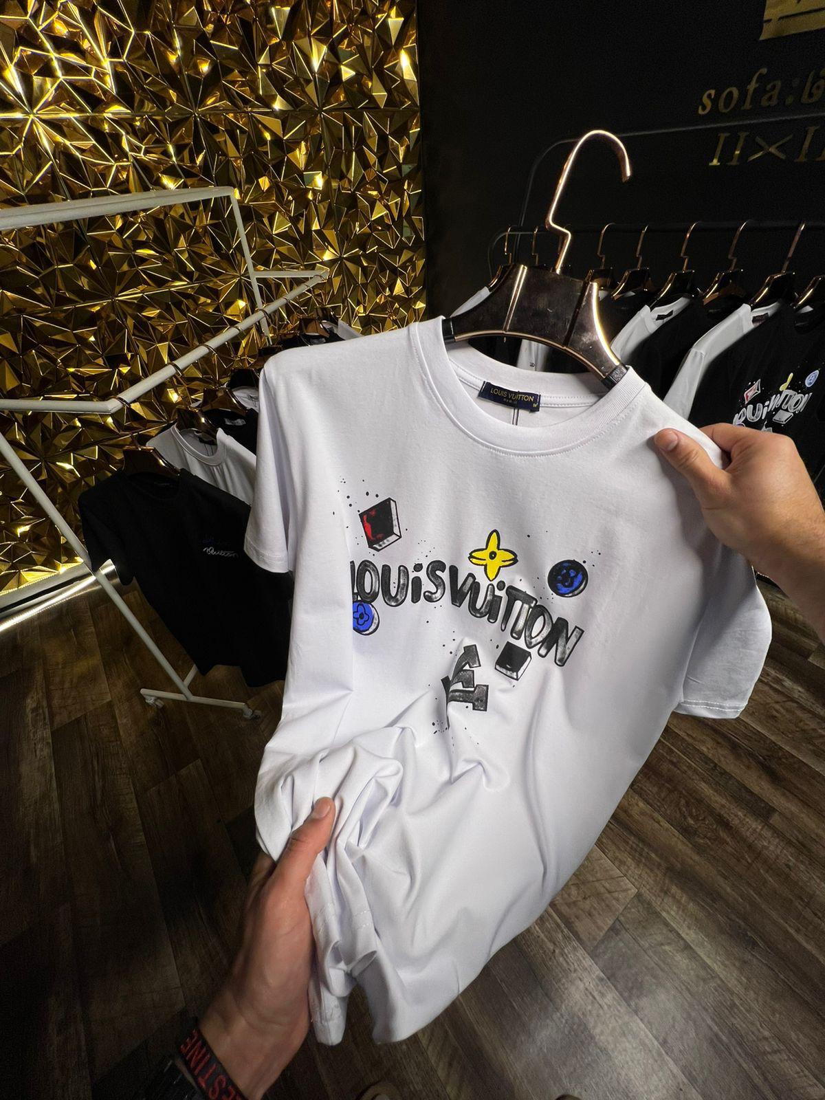 Camiseta Louis Vuitton Monogram Pop Art Blanca